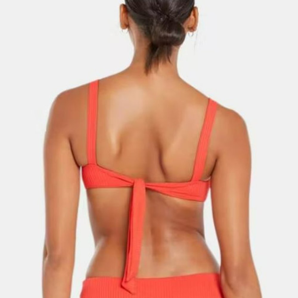 Vitamin A Red Ribbed Bikini Set - Picture 3 of 5